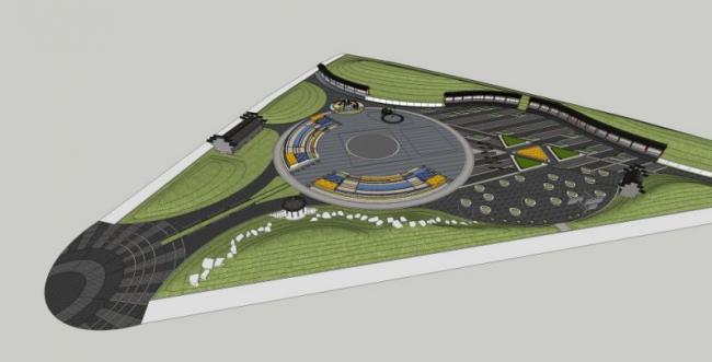 Modern Children's Park Landscape Design in SketchUp Model