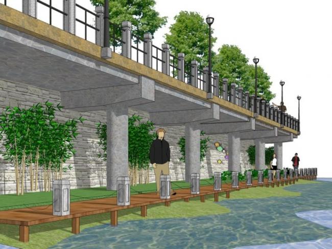 Modern Waterfront Landscape Design | SketchUp 3D Model