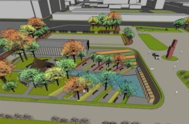Modern Sunken Square Landscape Design in SketchUp-BIM WORLD