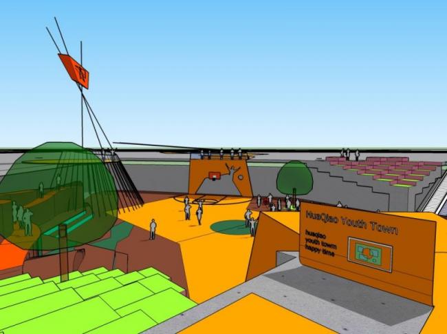 Modern Square Landscape Design in SketchUp
