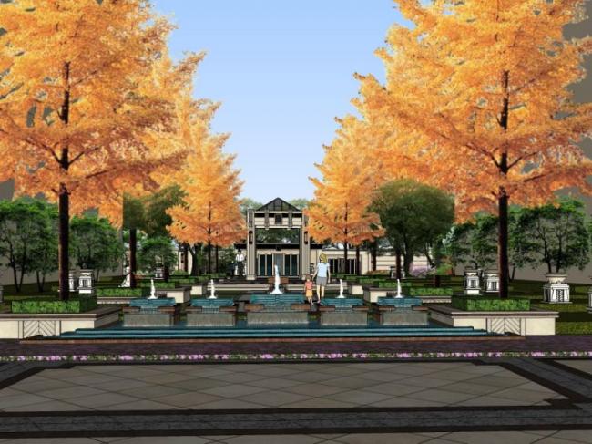SketchUp Landscape Models: Community, Residential, and Classical Styles