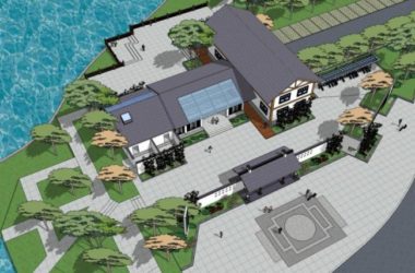 Modern Chinese-Style Waterfront Landscape Model in SketchUp-BIM WORLD
