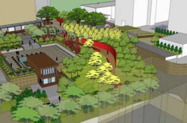 Modern Square Landscape Design in SketchUp-BIM WORLD