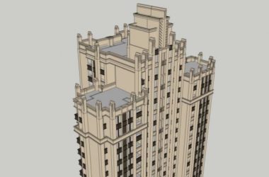 SketchUp Residential Models: Classical Style High-Rise Buildings-BIM WORLD