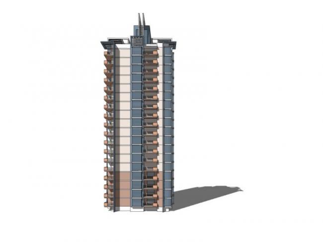 Modern High-Rise Residential Buildings | SketchUp Architectural Model
