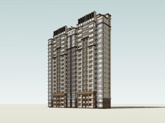 SketchUp Residential Models: High-Rise and Classical Style Buildings