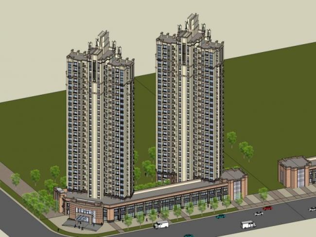 SketchUp Residential Model | Modern Super High-Rise Design