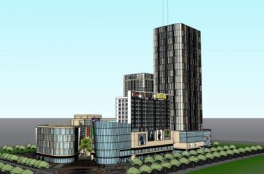 SketchUp Business Model: Modern Multi-Story Commercial Complex Design-BIM WORLD