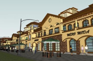 SketchUp Business Model: Multi-Story Spanish-Style Commercial Street Design-BIM WORLD