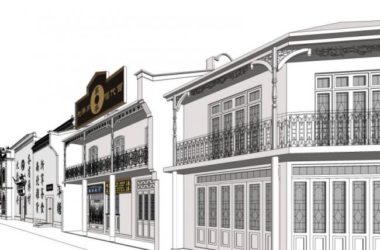 SketchUp Business Model: Multi-Story Commercial Street in Modern Chinese Style-BIM WORLD