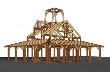 Modern Architectural Pavilion Sketch Model in SketchUp-BIM WORLD