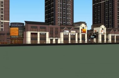 SketchUp Complex Model: Multi-Story Classical Commercial and Residential Building with Ground Floor Retail-BIM WORLD