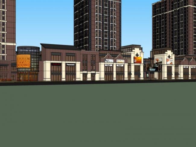 SketchUp Complex Model: Multi-Story Classical Commercial and Residential Building with Ground Floor Retail