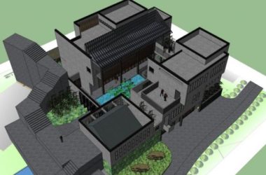 Modern Multi-Story Residential Clubhouse Model in SketchUp-BIM WORLD