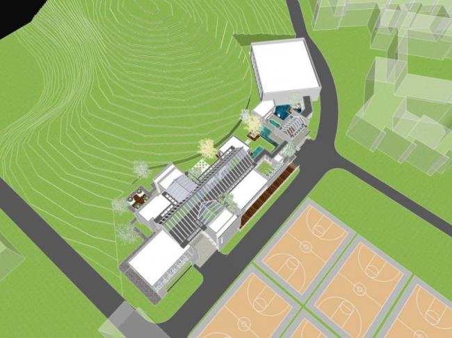 SketchUp Business Model: Modern Chinese-Style Low-Rise Clubhouse Design