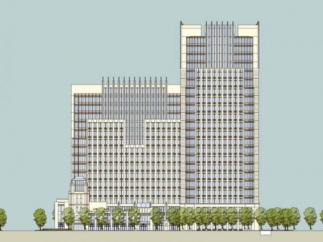 Modern High-Rise Office Building Complex | SketchUp Office Model