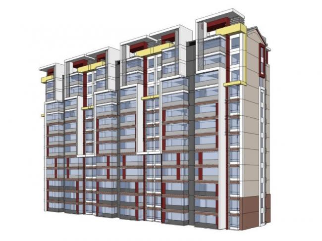 Modern High-Rise Residential Building Models in SketchUp