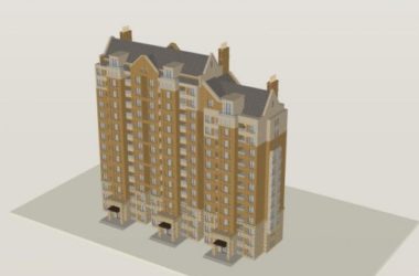 SketchUp Residential Models: High-Rise Buildings in Classical Style-BIM WORLD