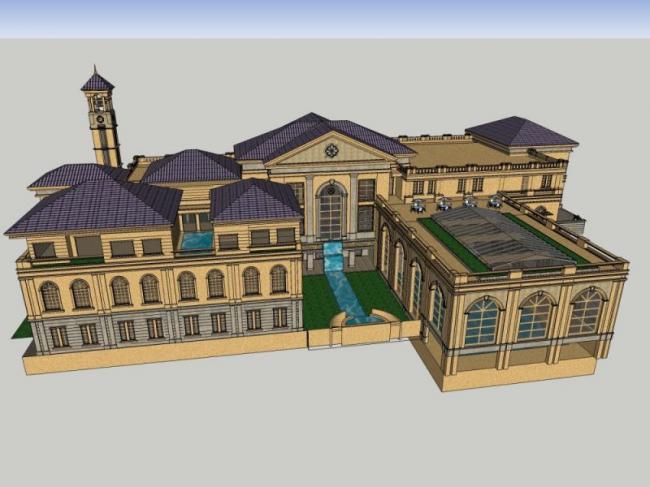 SketchUp Business Model: Designing a Multi-Story European Classical Style Club