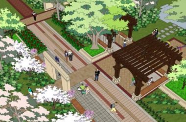 Modern Square Landscape Design in SketchUp-BIM WORLD
