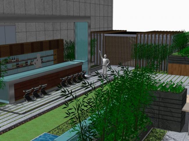 Modern Roof Garden Design in SketchUp: Stylish Landscape Modeling