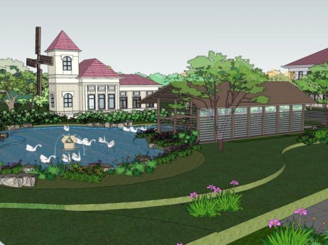 Classical Villa Landscape Design in SketchUp