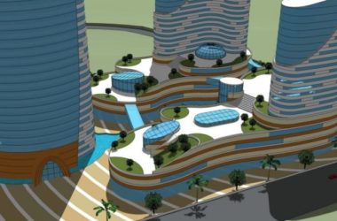 SketchUp Model of a Modern Super High-Rise Commercial Complex Featuring Hotel and Office Spaces-BIM WORLD