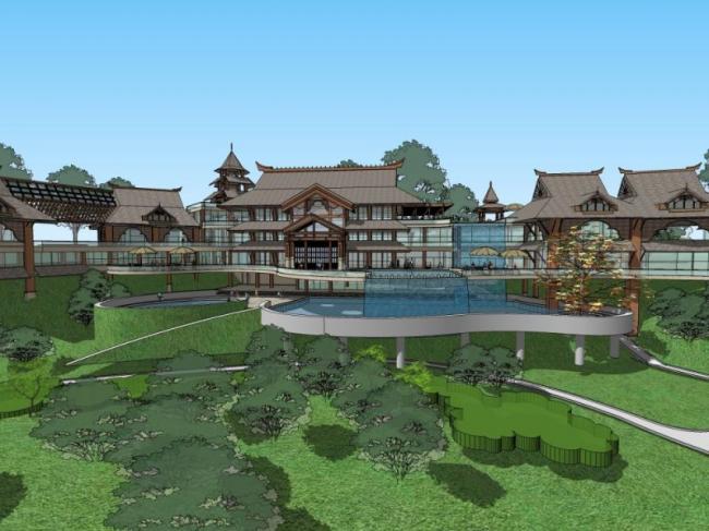 SketchUp Business Model: Designing a Multi-Story Chinese-Style Club