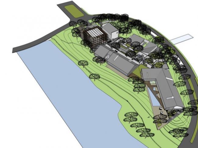 SketchUp Business Model: Modern Low-Rise Vanke Club Design