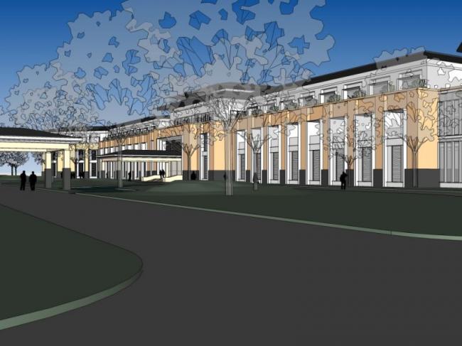 Modern Multi-Story Office Building Model in SketchUp