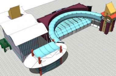 SketchUp Business Model: Modern Multi-Story Clubhouse Design-BIM WORLD