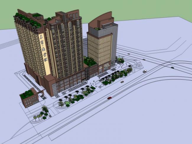 SketchUp Residential Models: High-Rise Apartments and Classic-Style Buildings
