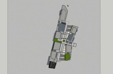 SketchUp Business Model: Modern Multi-Story Commercial Pedestrian Street Design-BIM WORLD