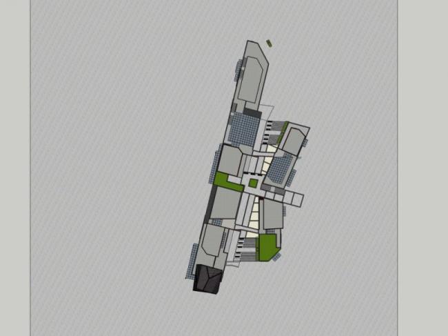 SketchUp Business Model: Modern Multi-Story Commercial Pedestrian Street Design