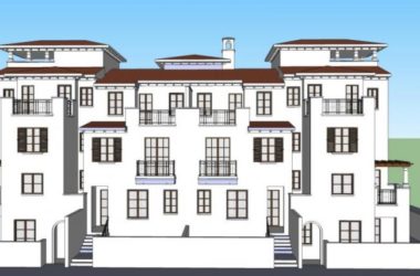 European Classical Style Row House Residential Model in SketchUp-BIM WORLD