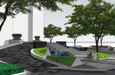 Modern Commercial Landscape Design in SketchUp-BIM WORLD