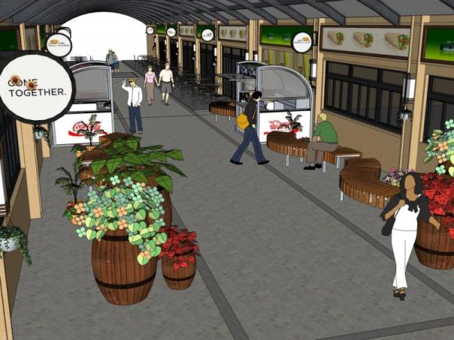Modern Commercial Landscape Design | SketchUp 3D Model