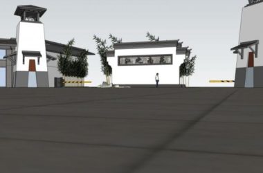 Chinese-Style Gate Sketch Model in SketchUp-BIM WORLD