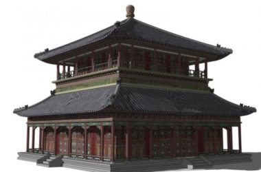SketchUp Model of a Multi-Story Chinese Tea House with Ancient Architectural Design-BIM WORLD