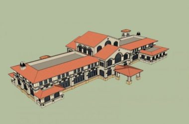 SketchUp Business Model: Multi-Story Classical Style Clubhouse Design-BIM WORLD
