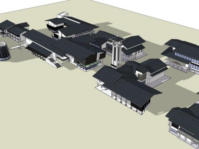 SketchUp Station Road Bridge | Modern Chinese-Style Commercial Pier