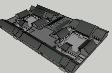 SketchUp Residential Design: Chinese-Style Courtyard Model-BIM WORLD