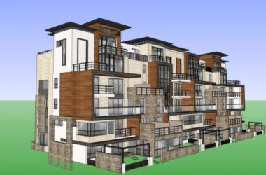 Modern Multi-Story Townhouse Residential Model in SketchUp-BIM WORLD