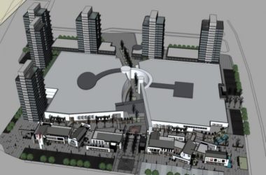 SketchUp Business Model: Modern Chinese-Style Low-Rise Commercial Street-BIM WORLD