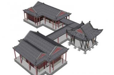 Chinese-Style Pavilion Sketch Model in SketchUp-BIM WORLD