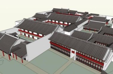 SketchUp Model of Ancient Chinese Multi-Story Garden Architecture-BIM WORLD