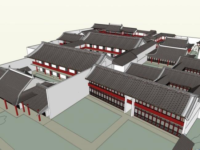 SketchUp Model of Ancient Chinese Multi-Story Garden Architecture
