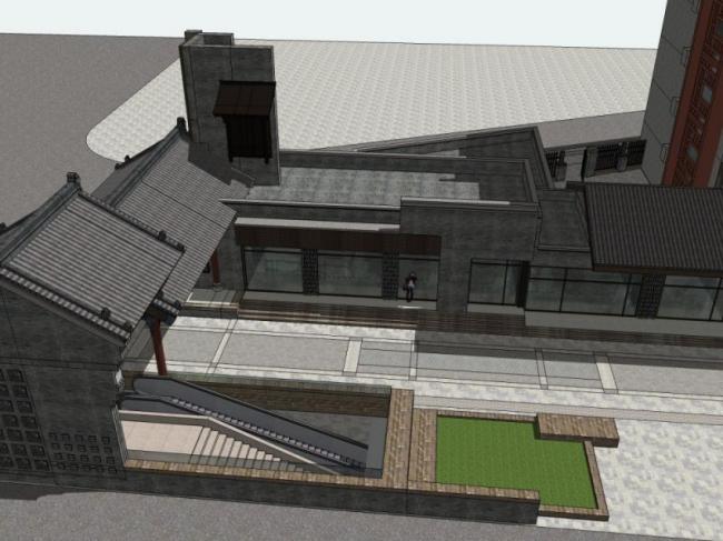SketchUp Business Model: Designing a Modern Multi-Story Commercial Building in Chinese Style