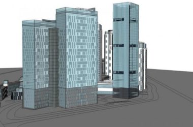 SketchUp Complex Model: Modern High-Rise Urban Development with Commercial, Residential, Office, and Hotel Spaces-BIM WORLD