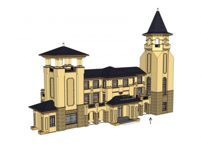 SketchUp Business Model: Designing a Multi-Story European Classical Style Club